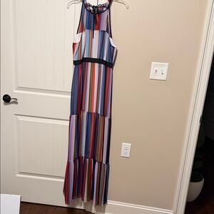 BCBGeneration Colorful Striped Maxi Dress